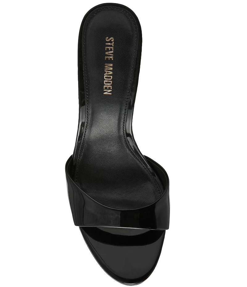 Steve Madden Davina Patent Stiletto Dress Slide Sandals