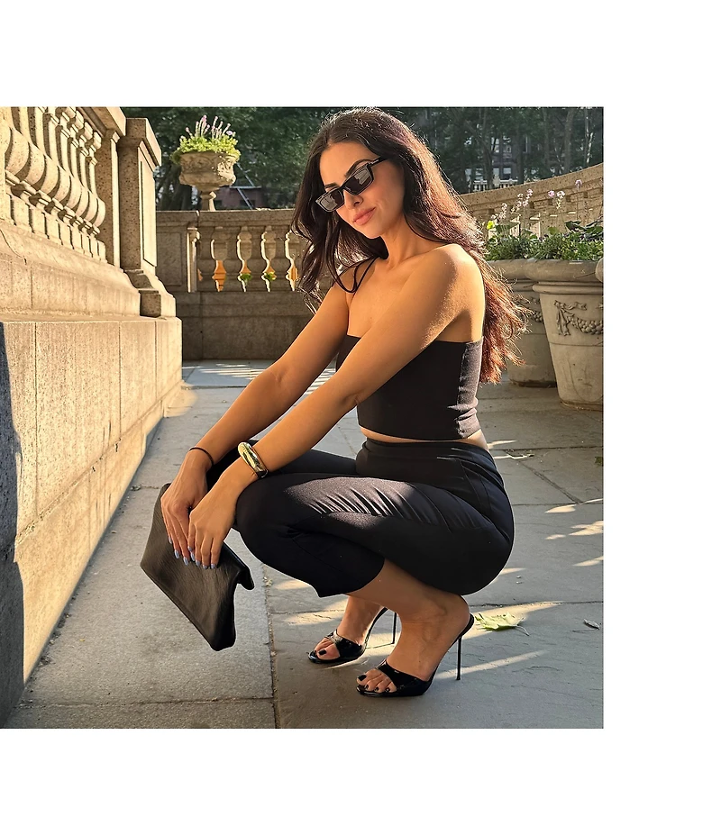 Steve Madden Davina Patent Stiletto Dress Slide Sandals