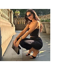 Steve Madden Davina Patent Stiletto Dress Slide Sandals