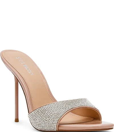 Steve Madden Davina Rhinestone Stiletto Dress Slide Sandals