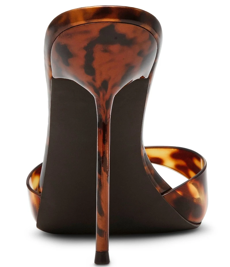 Steve Madden Davina Tortoise Print Jelly Stiletto Dress Slide Sandals