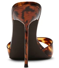 Steve Madden Davina Tortoise Print Jelly Stiletto Dress Slide Sandals