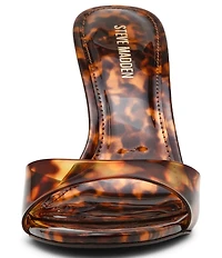 Steve Madden Davina Tortoise Print Jelly Stiletto Dress Slide Sandals