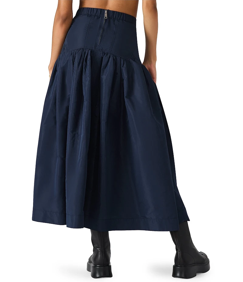 Steve Madden Dellilah Taffeta Midi Skirt