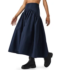 Steve Madden Dellilah Taffeta Midi Skirt