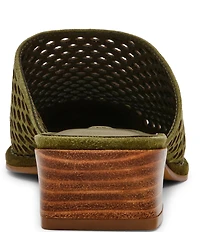 Steve Madden Dessa Perforated Suede Block Heel Mules