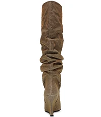 Steve Madden Distortion Glitter Scrunched Knee High Wedge Boots