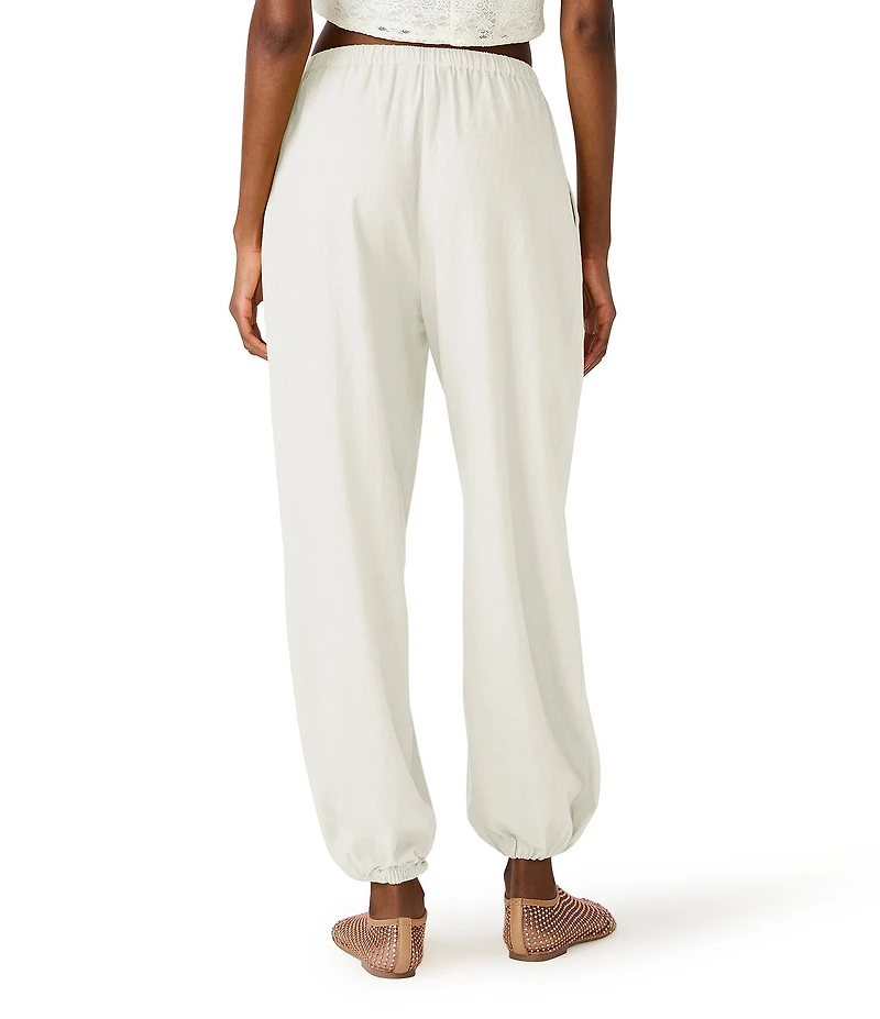 Steve Madden Divinia High-Rise Pull-On Linen Balloon Pants