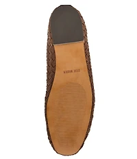 Steve Madden Divy Woven Leather Bow Detail Ballet Flats