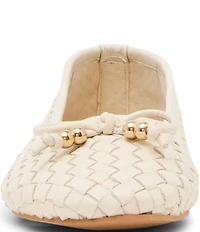 Steve Madden Divy Woven Leather Bow Detail Ballet Flats