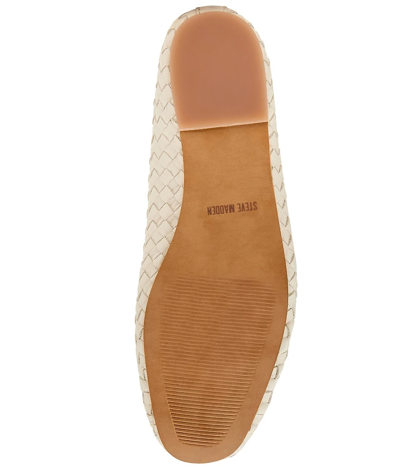Steve Madden Divy Woven Leather Bow Detail Ballet Flats