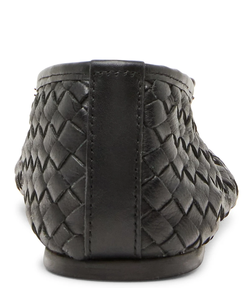 Steve Madden Divy Woven Leather Bow Detail Ballet Flats