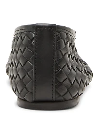 Steve Madden Divy Woven Leather Bow Detail Ballet Flats