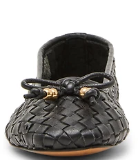 Steve Madden Divy Woven Leather Bow Detail Ballet Flats