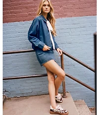 Steve Madden Dodge Cow Print Haircalf Gum Sole Platform Sneakers