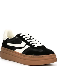 Steve Madden Dodge Suede and Leather Gum Sole Platform Sneakers