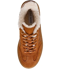 Steve Madden Dodge Suede Faux Fur Lined Low Top Gum Sole Platform Sneakers