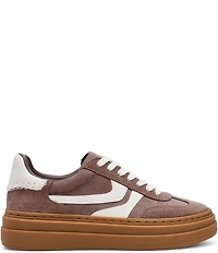 Steve Madden Dodge Suede Low Top Gum Sole Platform Sneakers