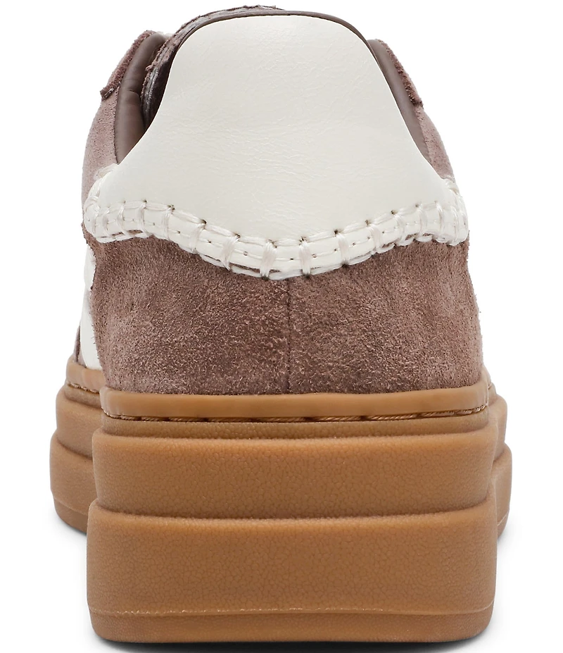 Steve Madden Dodge Suede Low Top Gum Sole Platform Sneakers