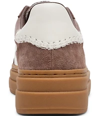 Steve Madden Dodge Suede Low Top Gum Sole Platform Sneakers