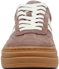 Steve Madden Dodge Suede Low Top Gum Sole Platform Sneakers
