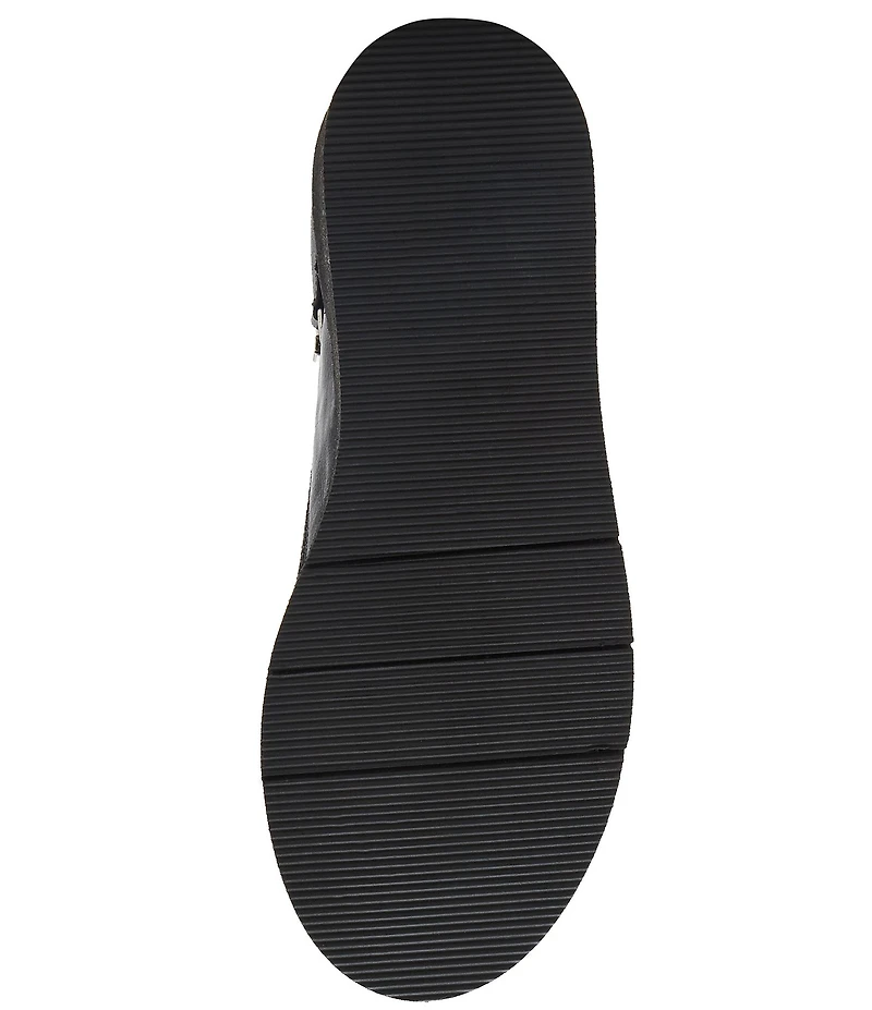 Steve Madden Drift Leather Moto Wedge Platform Booties