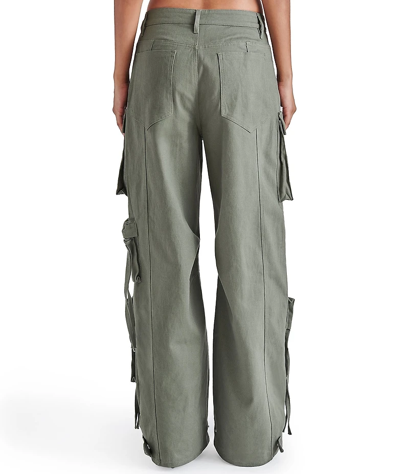 Steve Madden Duo Mid Rise Oversized Cargo Pants
