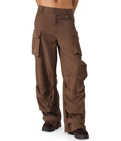 Steve Madden Duo Mid-Rise Utility Cargo Pants