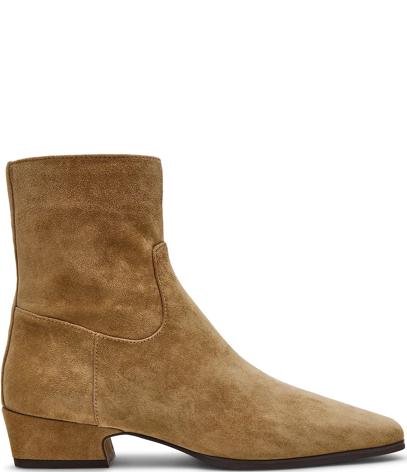 Steve Madden Dusty Suede Square Toe Ankle Booties