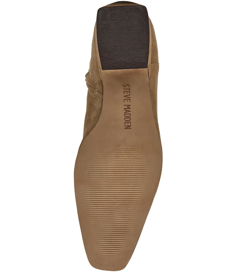 Steve Madden Dusty Suede Square Toe Ankle Booties