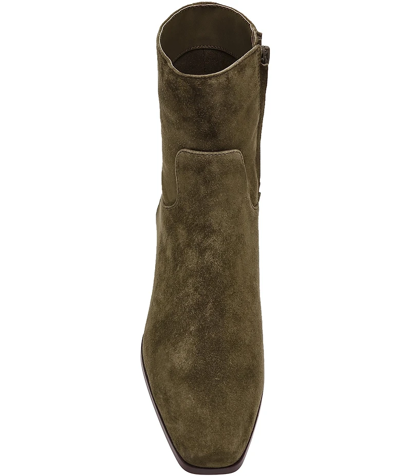 Steve Madden Dusty Suede Square Toe Ankle Booties