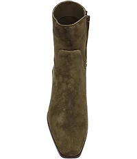Steve Madden Dusty Suede Square Toe Ankle Booties