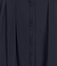 Steve Madden Dyanne Point Collar Neck Cap Sleeve Zip Front Bubble Hem Mini Dress