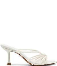 Steve Madden Edna Pearl Embellished Strappy Dress Slide Sandals