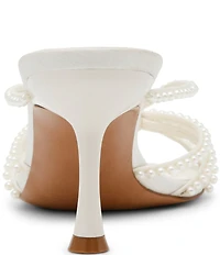 Steve Madden Edna Pearl Embellished Strappy Dress Slide Sandals