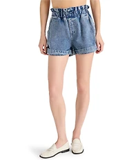 Steve Madden Elare Paper Bag Waist Denim Shorts