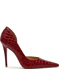 Steve Madden Elegant Croco Embossed d'Orsay Stiletto Pumps