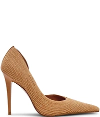 Steve Madden Elegant Raffia d'Orsay Stiletto Pumps