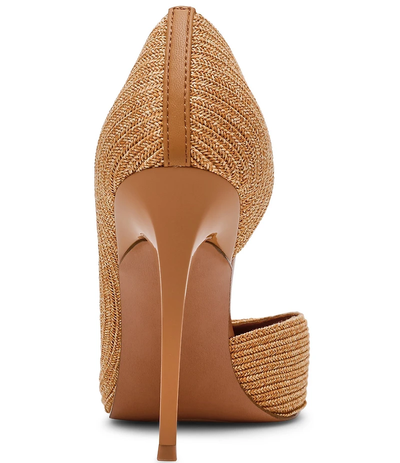 Steve Madden Elegant Raffia d'Orsay Stiletto Pumps