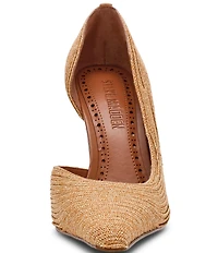 Steve Madden Elegant Raffia d'Orsay Stiletto Pumps