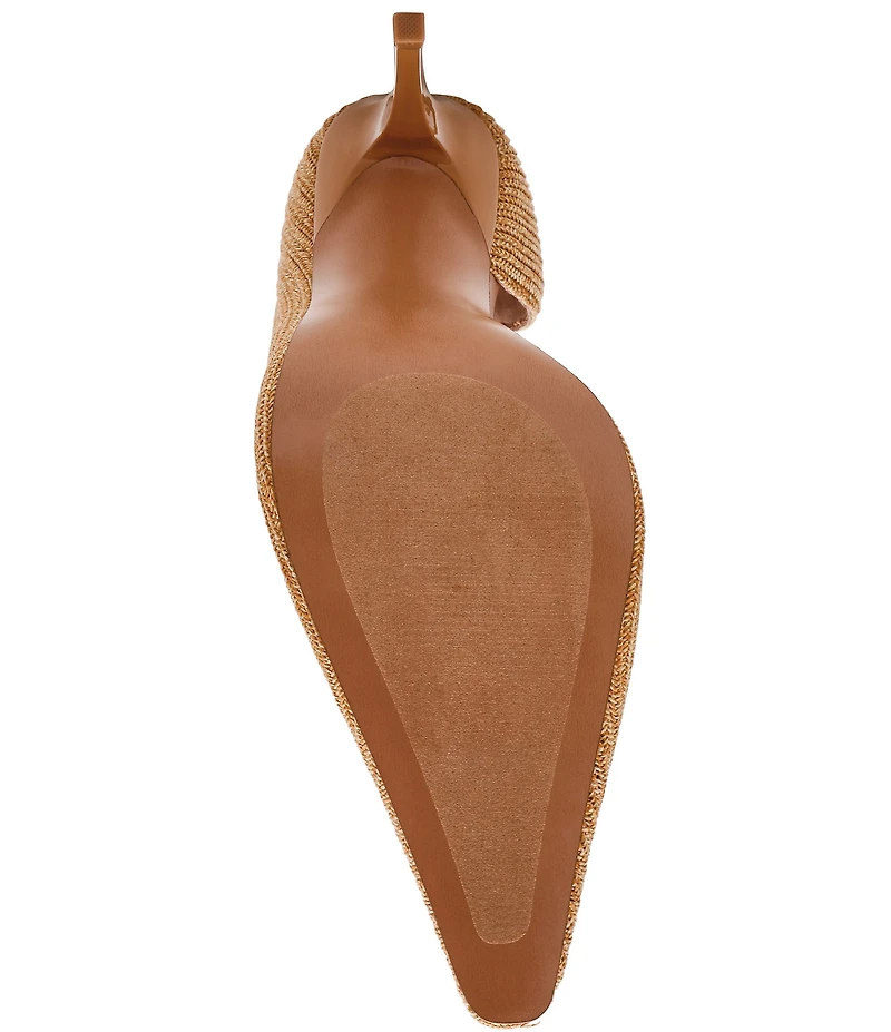 Steve Madden Elegant Raffia d'Orsay Stiletto Pumps