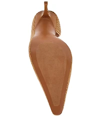 Steve Madden Elegant Raffia d'Orsay Stiletto Pumps