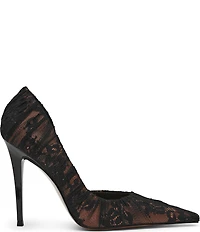 Steve Madden Elegant Satin Lace d'Orsay Stiletto Pumps