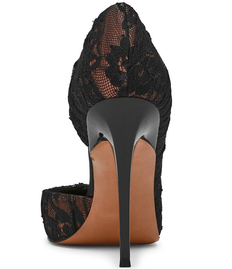 Steve Madden Elegant Satin Lace d'Orsay Stiletto Pumps
