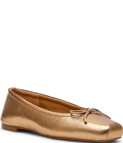 Steve Madden Eleve Nappa Leather Square Toe Ballet Flats