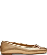 Steve Madden Eleve Nappa Leather Square Toe Ballet Flats