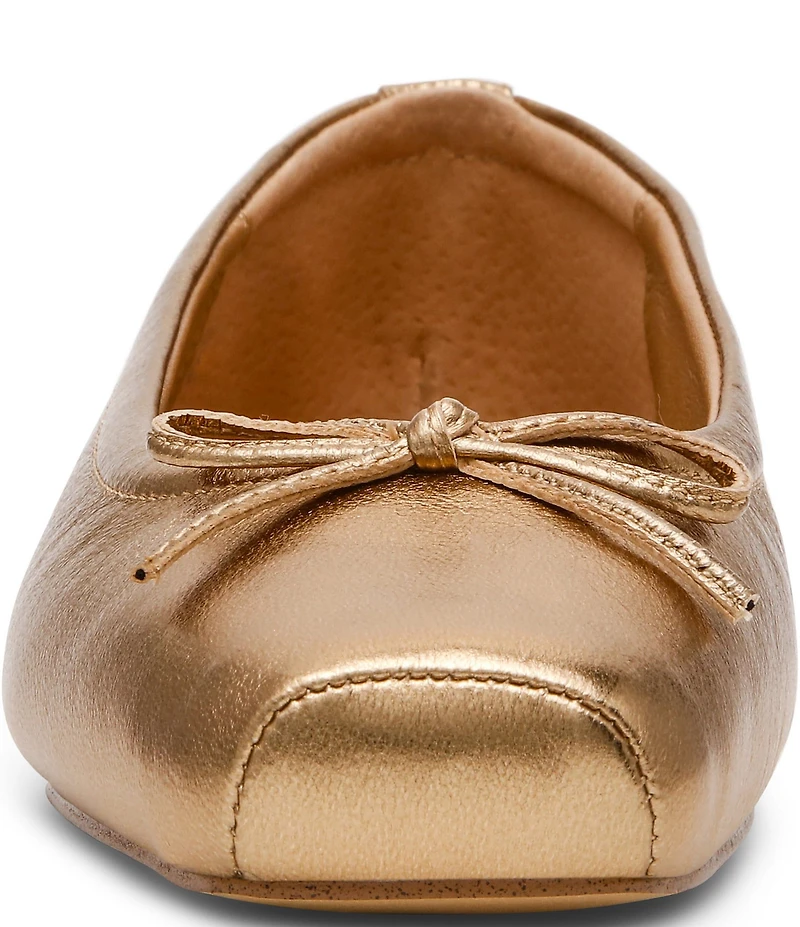 Steve Madden Eleve Nappa Leather Square Toe Ballet Flats