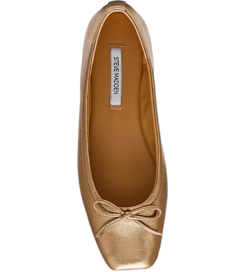 Steve Madden Eleve Nappa Leather Square Toe Ballet Flats