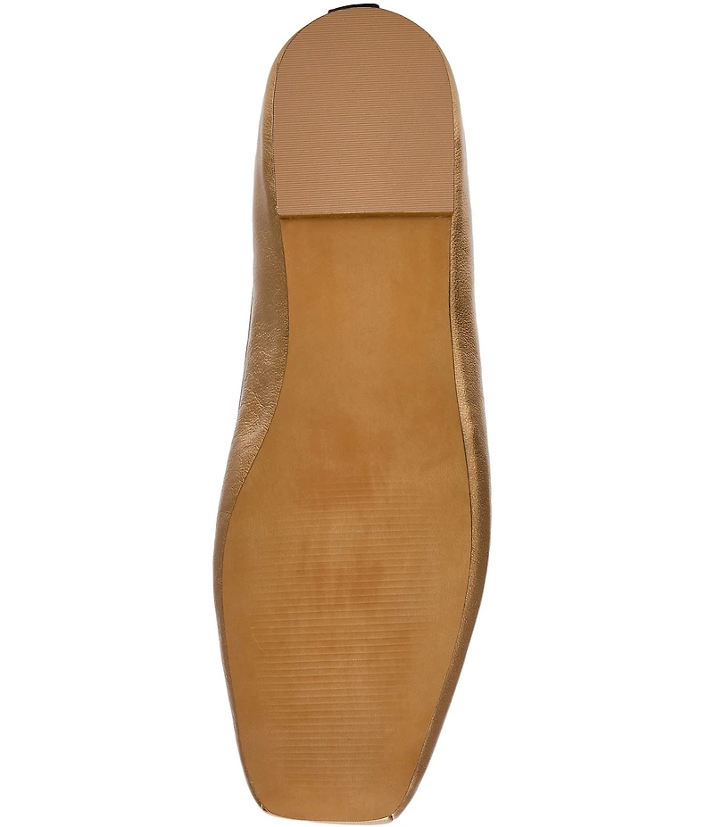 Steve Madden Eleve Nappa Leather Square Toe Ballet Flats