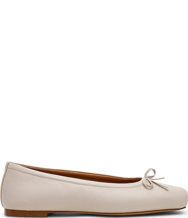 Steve Madden Eleve Nappa Leather Square Toe Ballet Flats